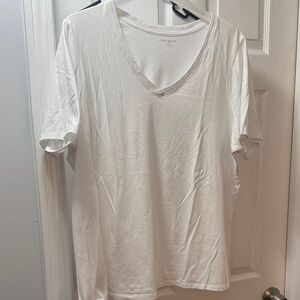 Lane Bryant White Short Sleeve Tee